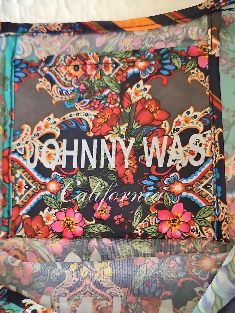 🌷HP🌷JOHNNY WAS California Large Floral Nylon Tote Bag - Picture 5 of 10
